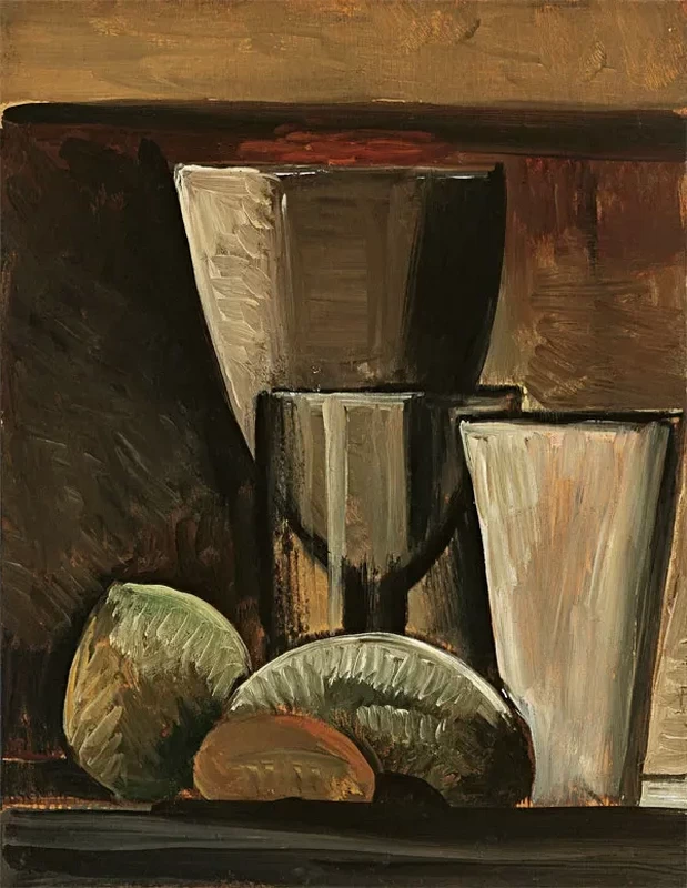 Natura morta con bicchiere e frutta, 1908